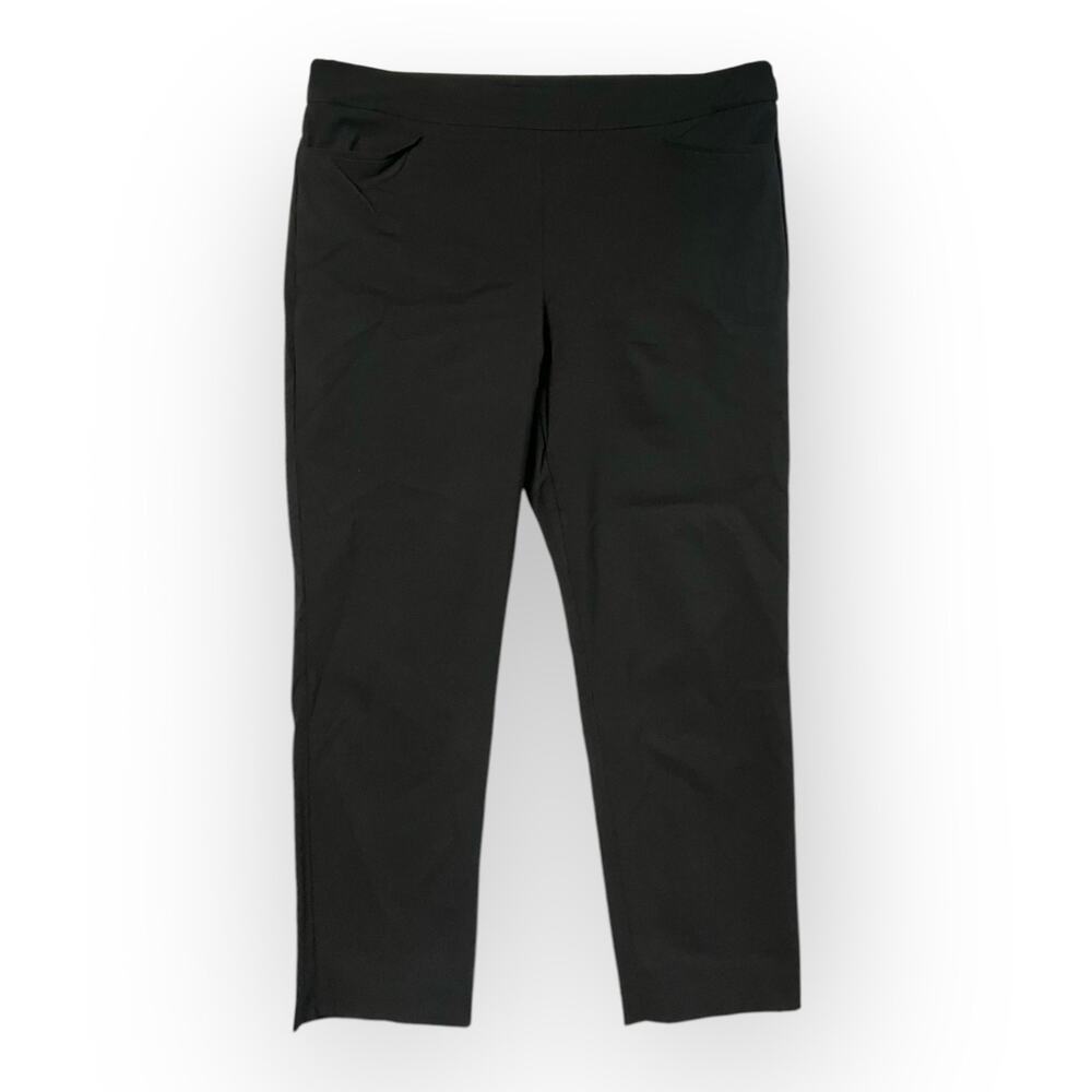 Chico's Women's Black Pull-On Hi-Rise Waist 26.5" Inseam Ankle Pants SZ 3R US16R - Picture 2 of 9